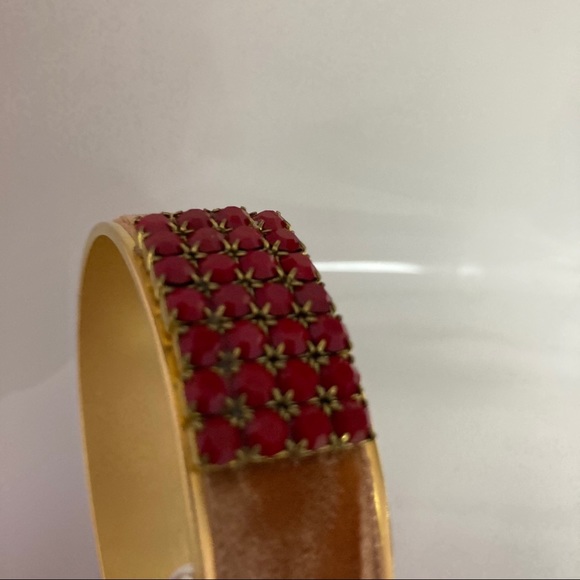 Lenora dame Gold colored and velvet bracelet - Picture 3 of 3